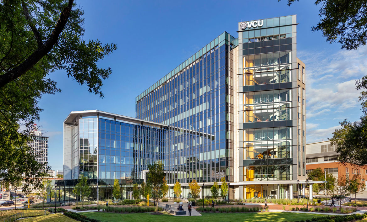 A photo of the VCU College of Health Professions building